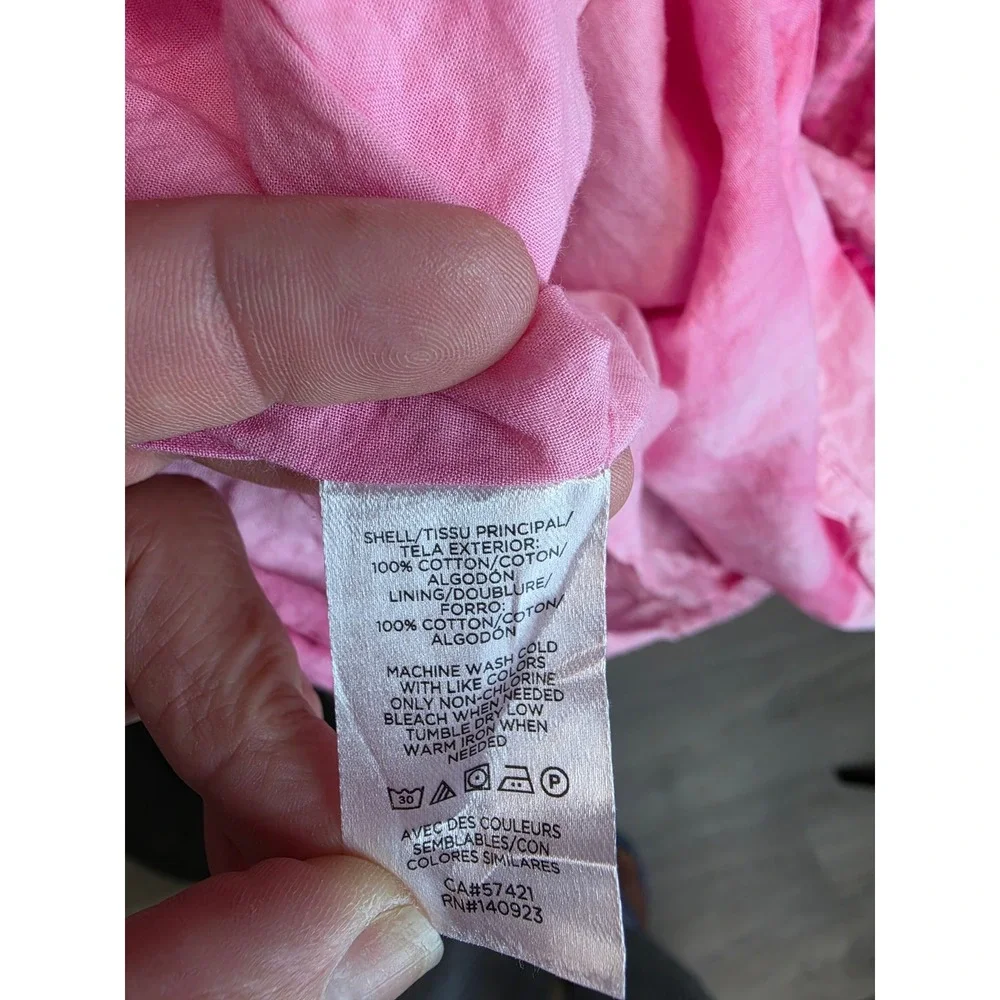 Kelleydeeee OG Pink Tie Dye Seersucker Mini Dress Spaghetti Strap Babydoll